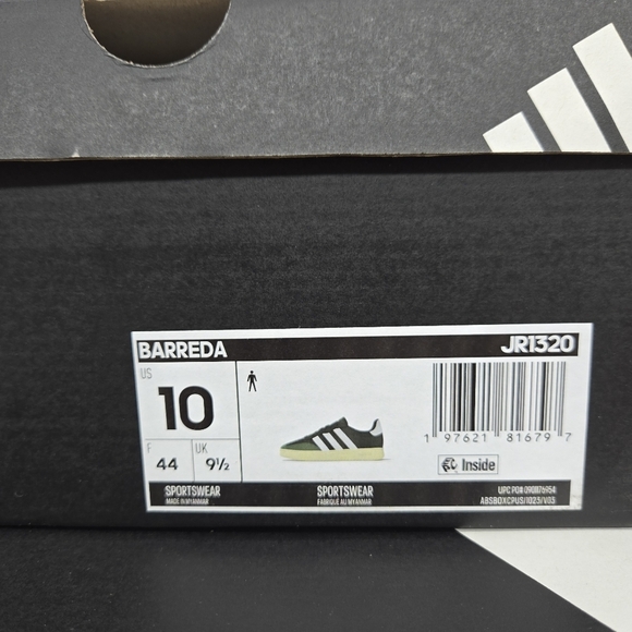 New adidas Barreda Lifestyle Collegiate Green Core White Men's Shoes Size 10 - Picture 8 of 8